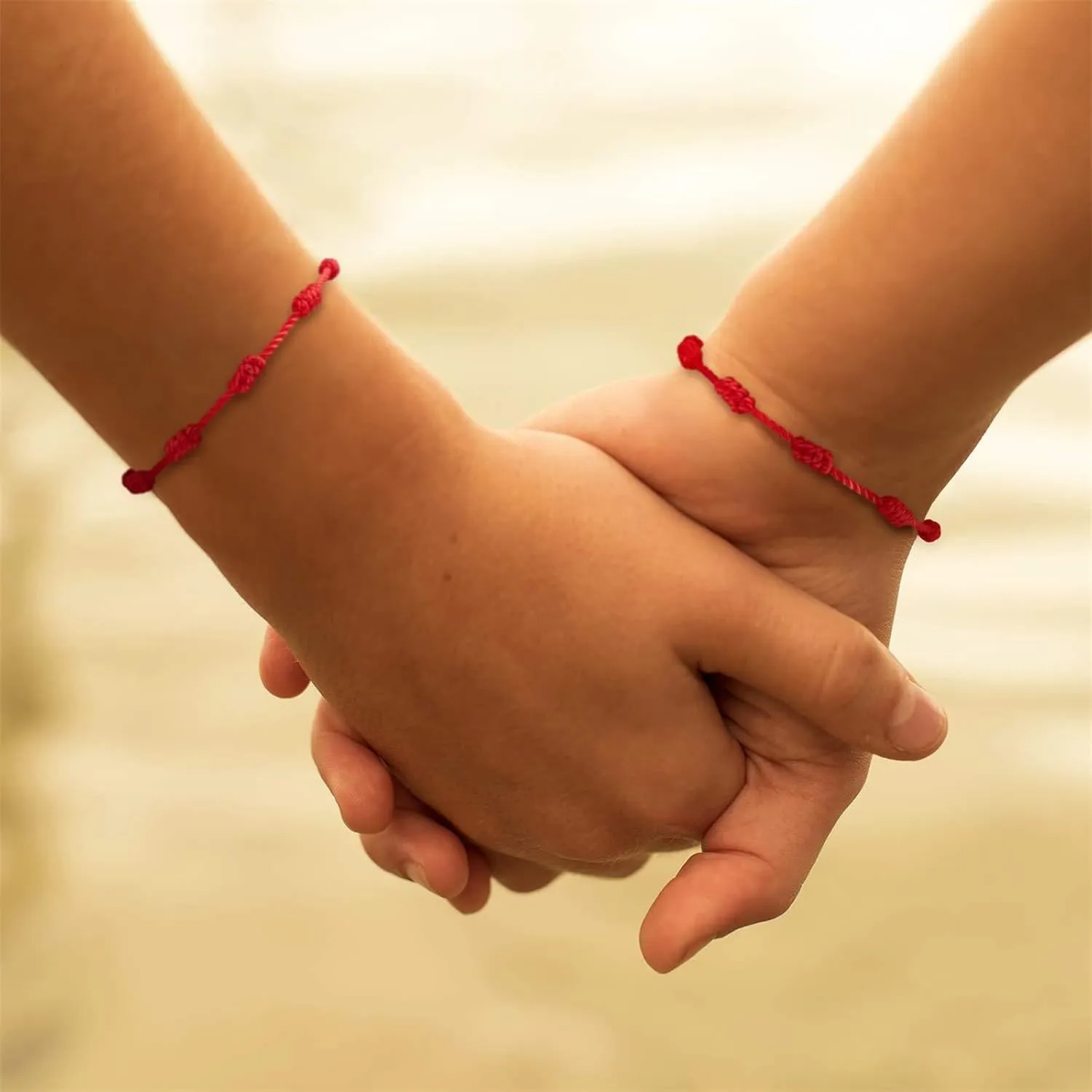 7 Knot Protection String Bracelets Handmade Good Luck Tibetan Amulet Red Black Knot Cord Matching Braided Bracelets for Men Women Friendship BFF Couples Lovers Family Birthday Christmas Fashion Jewelry Gifts