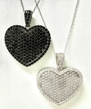 Big Heart Pave Necklace