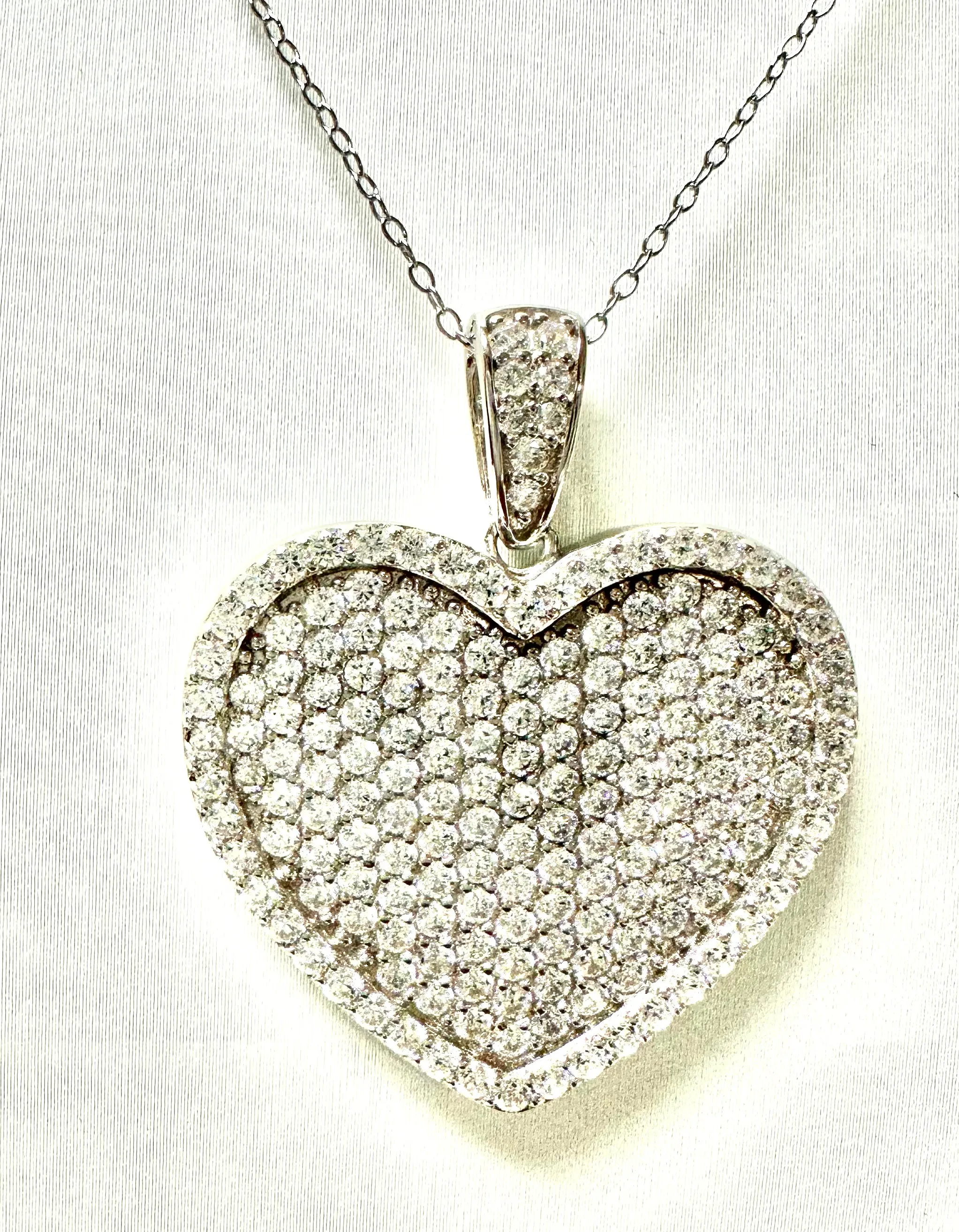 Big Heart Pave Necklace