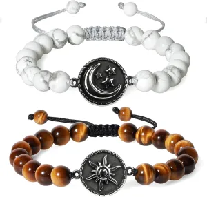 COAI Sun and Moon Couples Bracelets, Yin Yang Bracelets for Couples