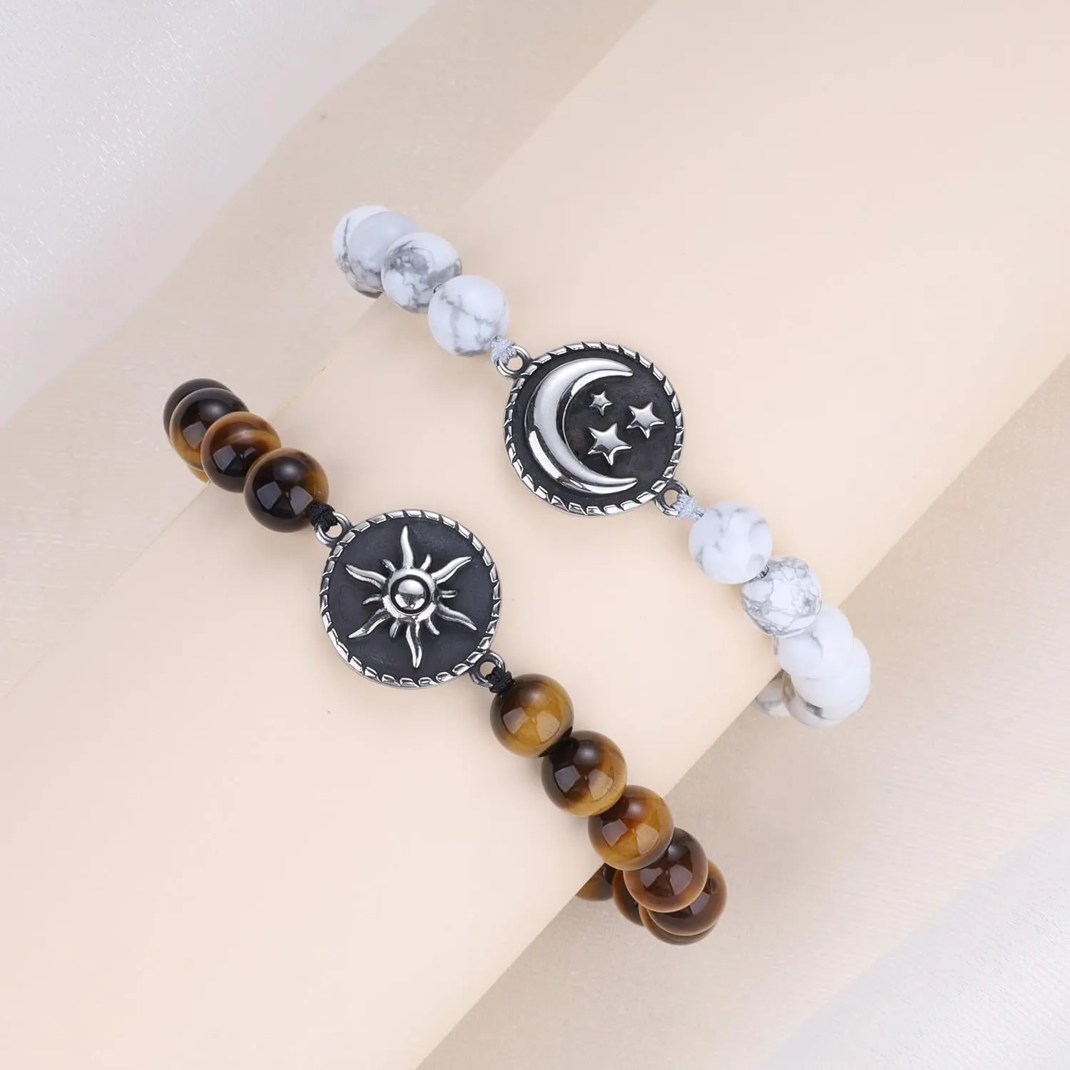 COAI Sun and Moon Couples Bracelets, Yin Yang Bracelets for Couples