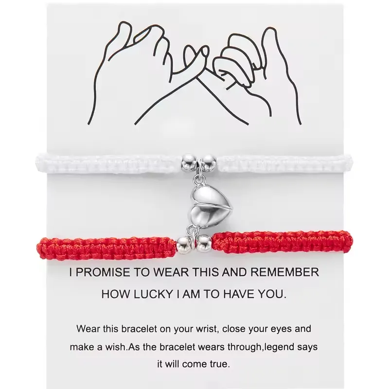 Couple Heart Magnetic Bracelet