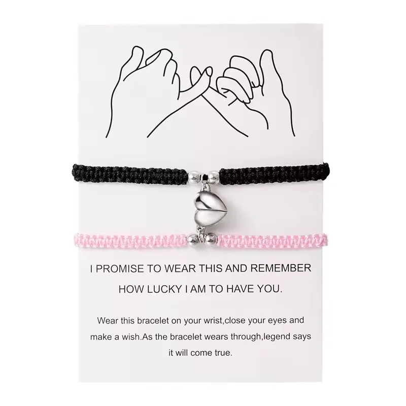 Couple Heart Magnetic Bracelet