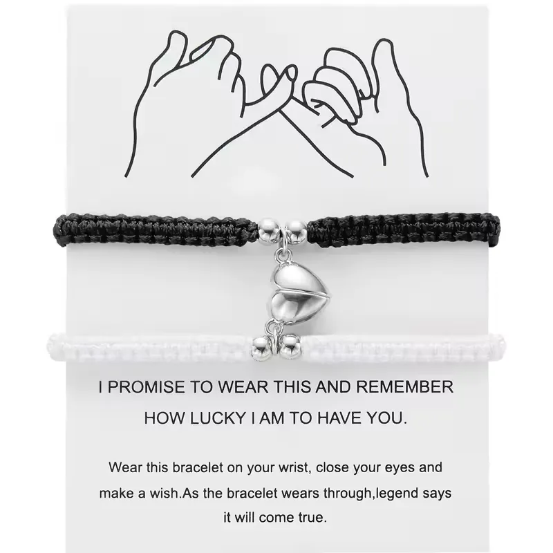 Couple Heart Magnetic Bracelet