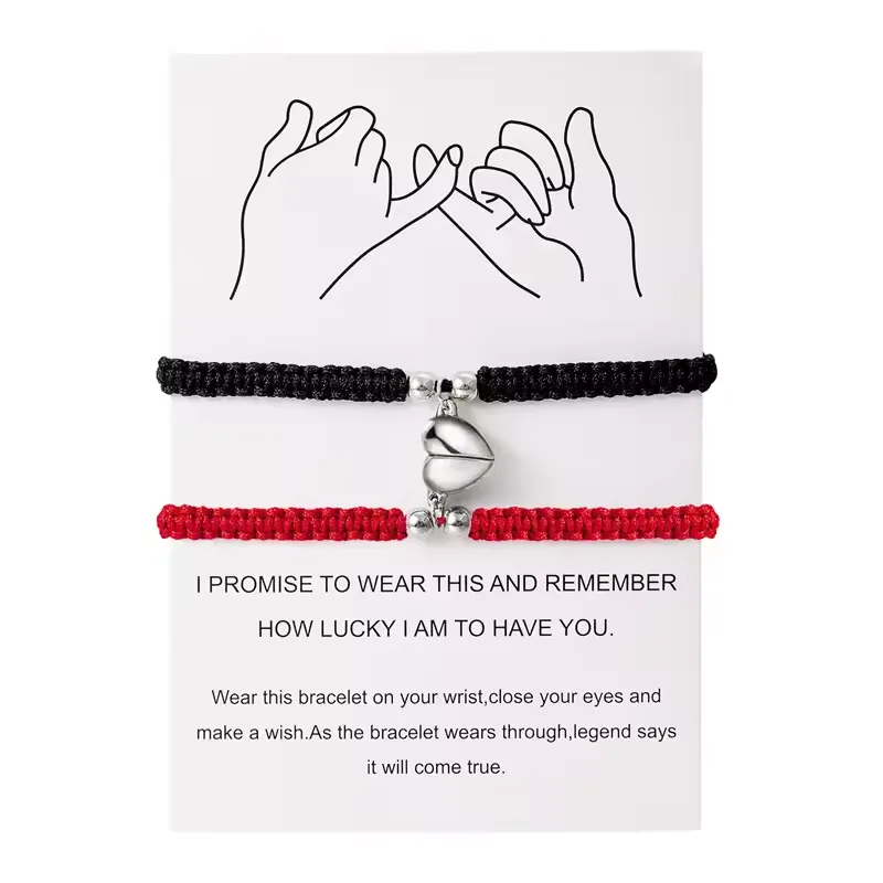 Couple Heart Magnetic Bracelet