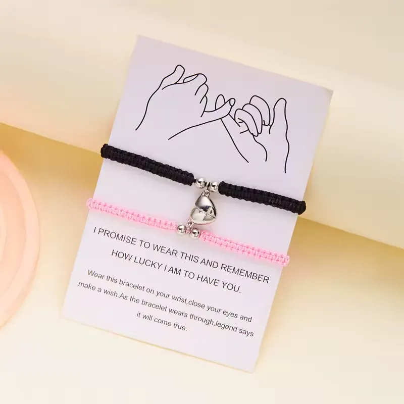 Couple Heart Magnetic Bracelet