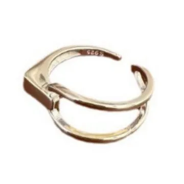 Fashion Irregular Bends And Hitches S925 Sterling Silver Ring
