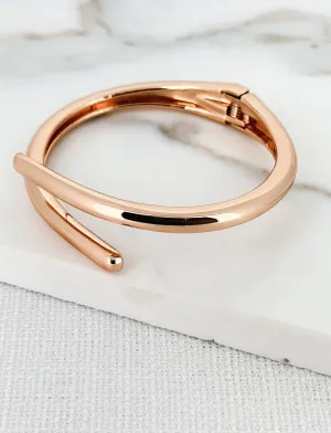 Gold Hinged Bangle - Gold