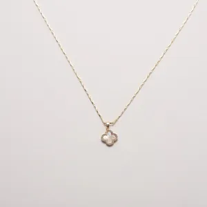 Mother of Pearl Quatrefoil Necklace