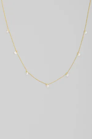 Multi Rhinestone Drop Necklace
