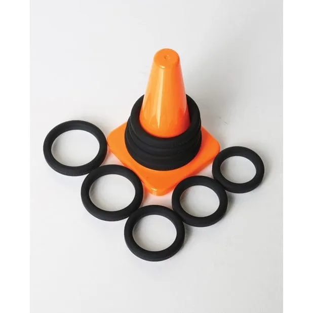 Perfect Fit - Play Zone Xact Fit Silicone Cock Rings Kit Pack of 9 (Black)