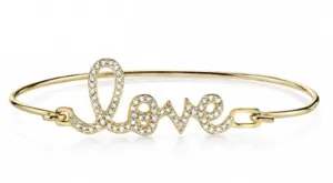 Sydney Evan "love "pave diamond bangle