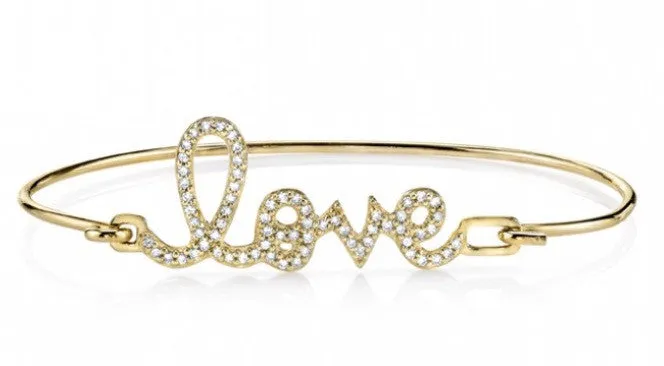 Sydney Evan "love "pave diamond bangle