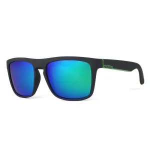 West Louis Black And Green Classic Wayfarer Style Sunglasses